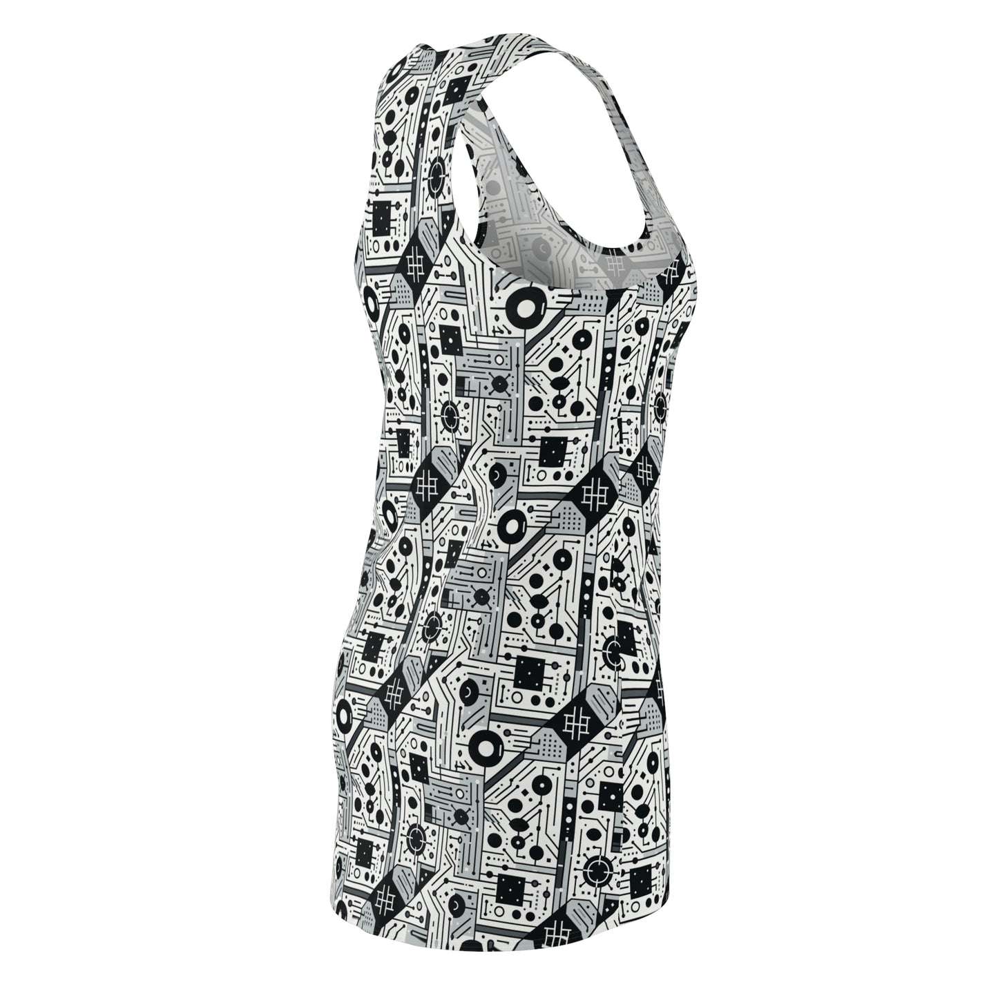Digital Minimalism Minimalist Tech Women's Cut & Sew Racerback Dress - 8404 Design-48