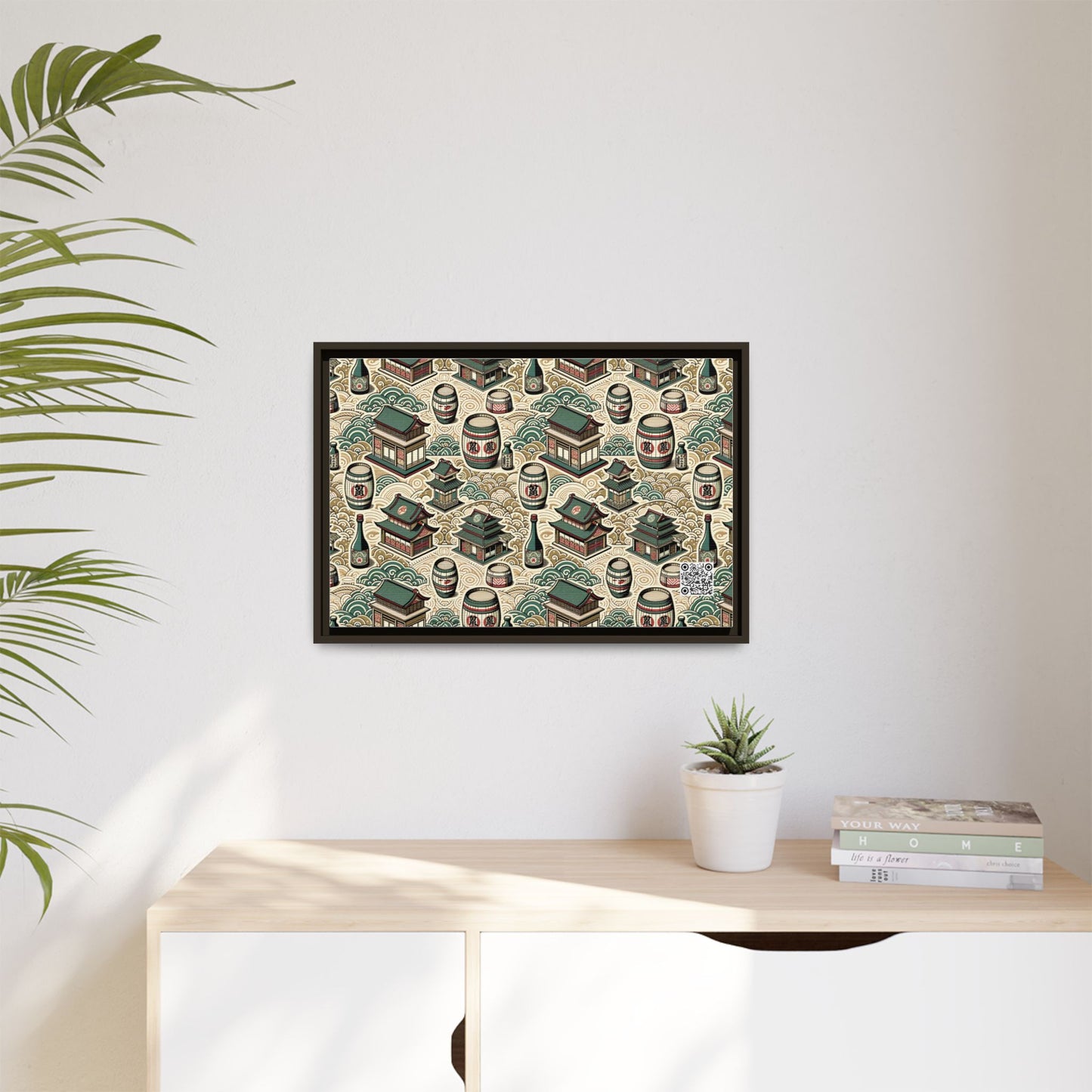 Cultural Artisanal Fusion Contemporary Cultural Elegance Matte Canvas, Framed (multi-Color) - 8404 Design-68 B