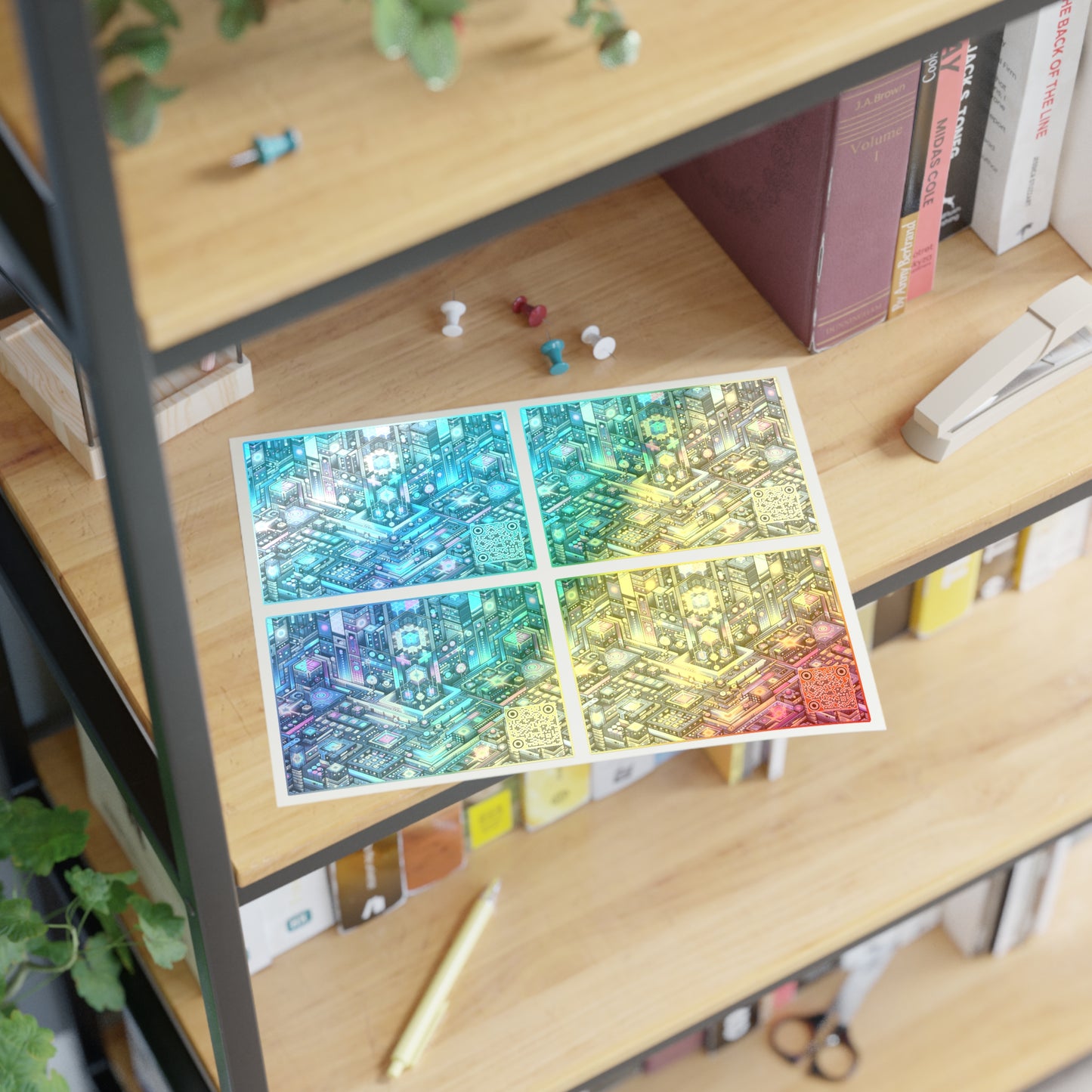 Digital Renaissance Tech-Forward Maximalism Sticker Sheets - 8404 Design-50