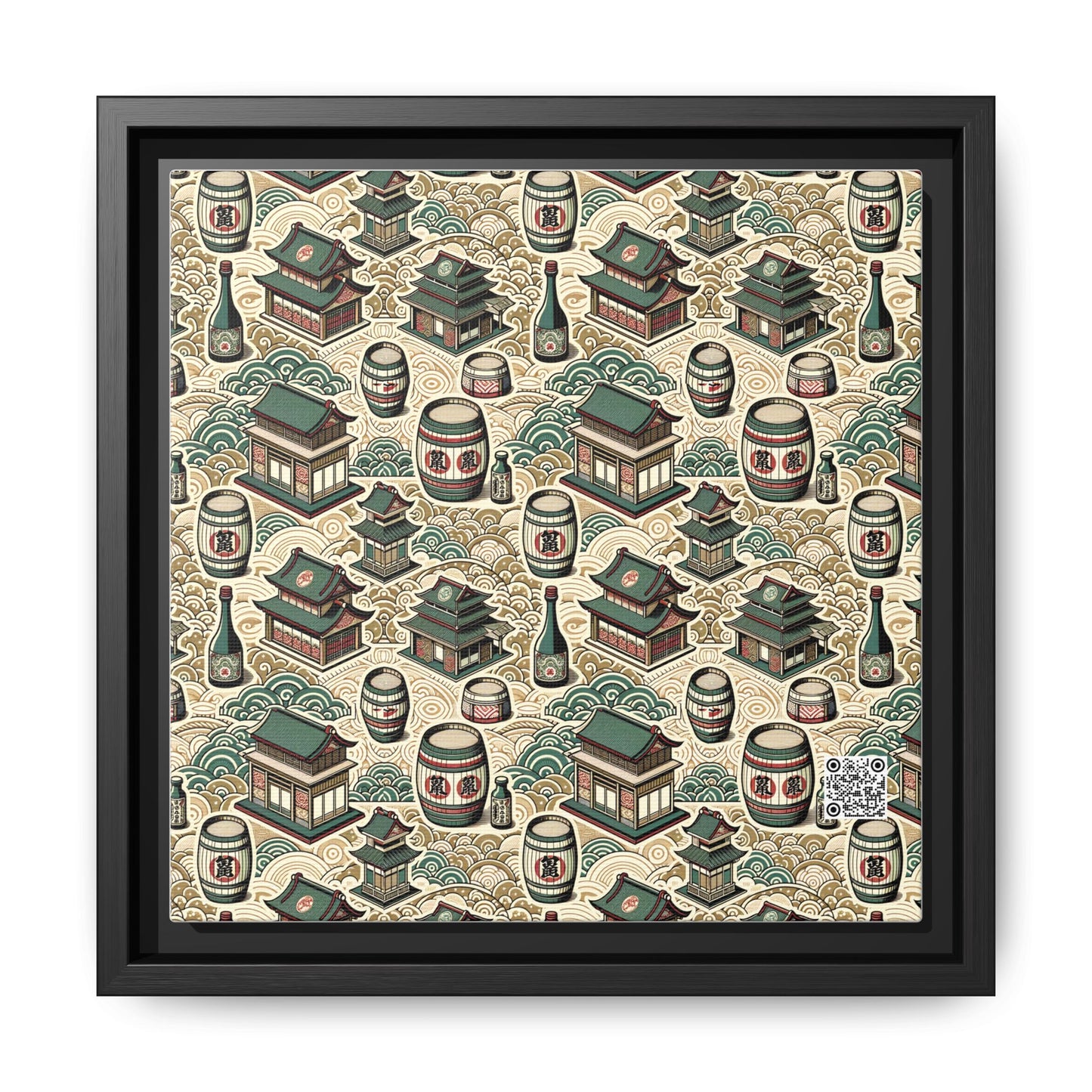 Cultural Artisanal Fusion Contemporary Cultural Elegance Matte Canvas, Framed (multi-Color) - 8404 Design-68 B