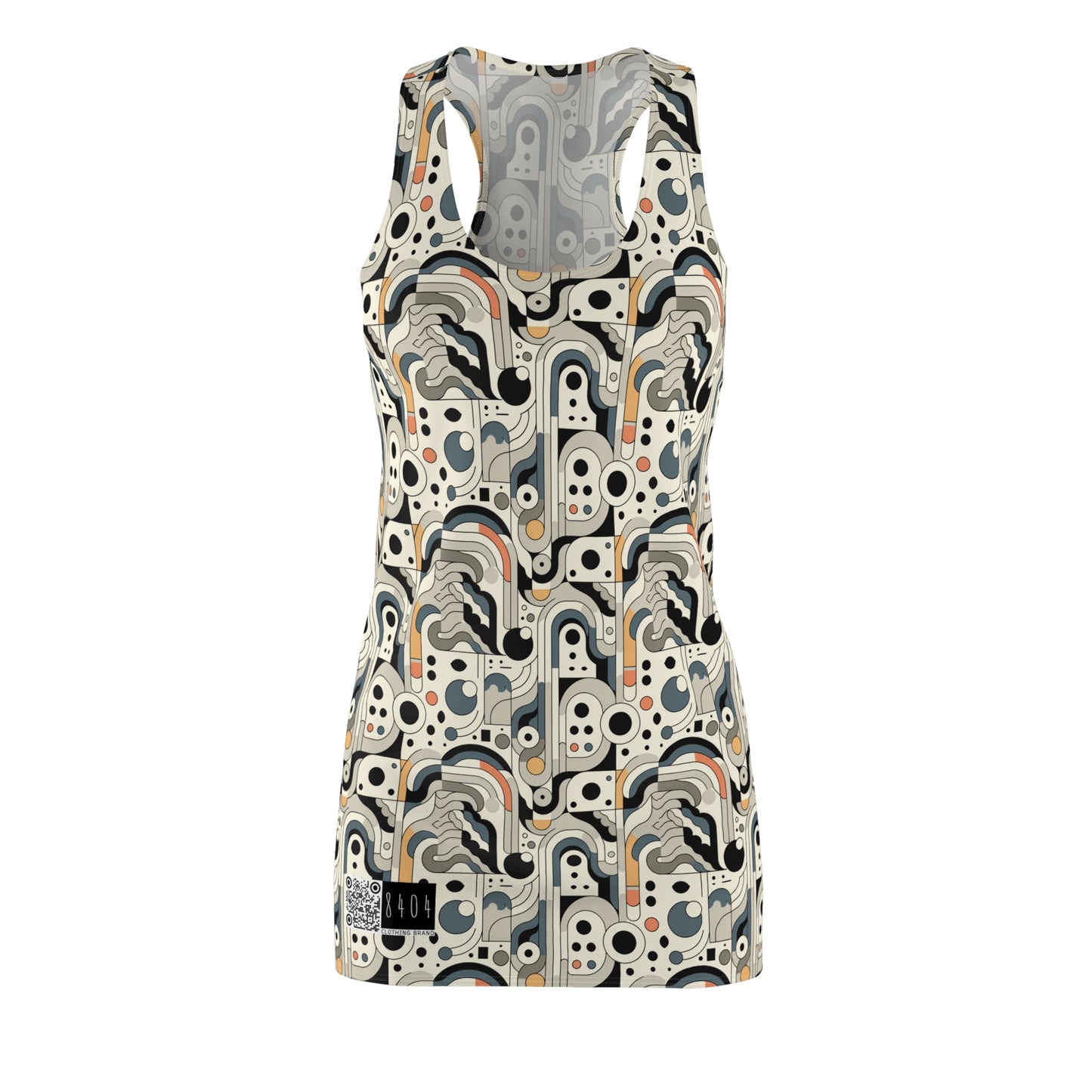 Modern Minimalism Minimalist Tech Women's Cut & Sew Racerback Dress - 8404 Design-60