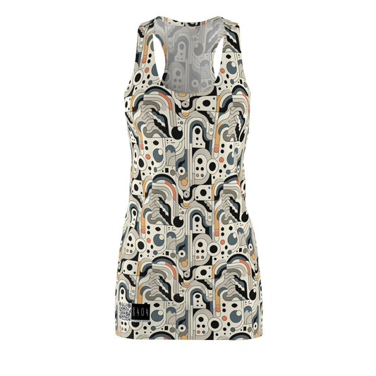 Modern Minimalism Minimalist Tech Women's Cut & Sew Racerback Dress - 8404 Design-60
