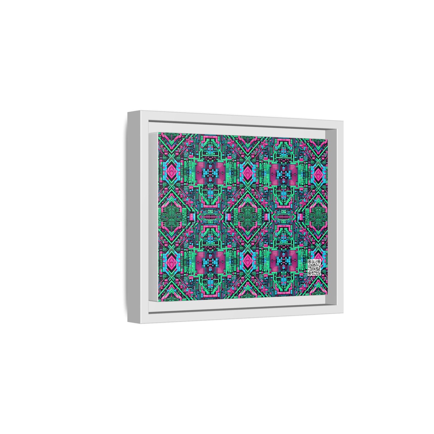 Digital Glitch Vibes Tech-Inspired Streetwear Matte Canvas, Framed (multi-Color) - 8404 Design-71 B