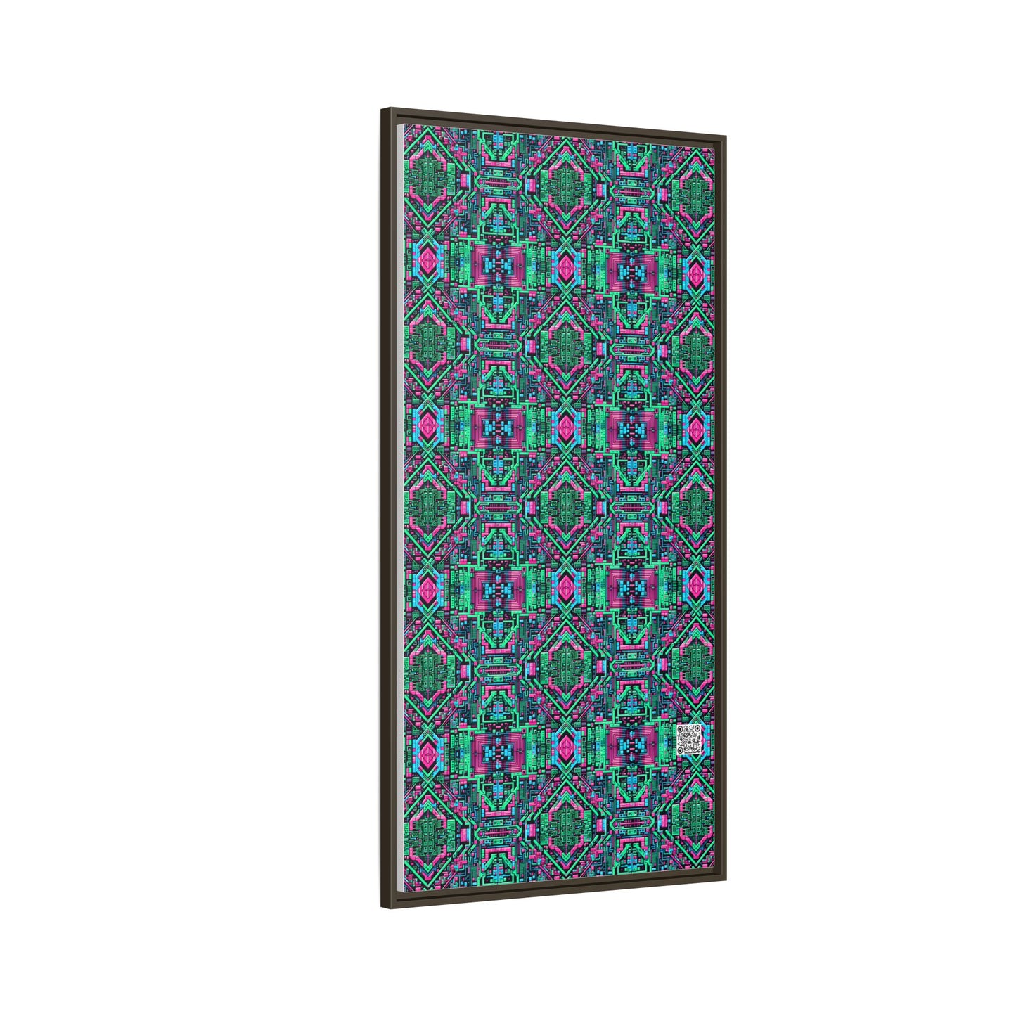 Digital Glitch Vibes Tech-Inspired Streetwear Matte Canvas, Framed (multi-Color) - 8404 Design-71 B