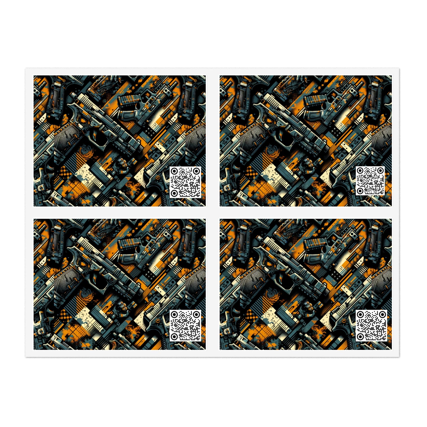 Digital Punk Futuristic Grunge Sticker Sheets - 8404 Design-47