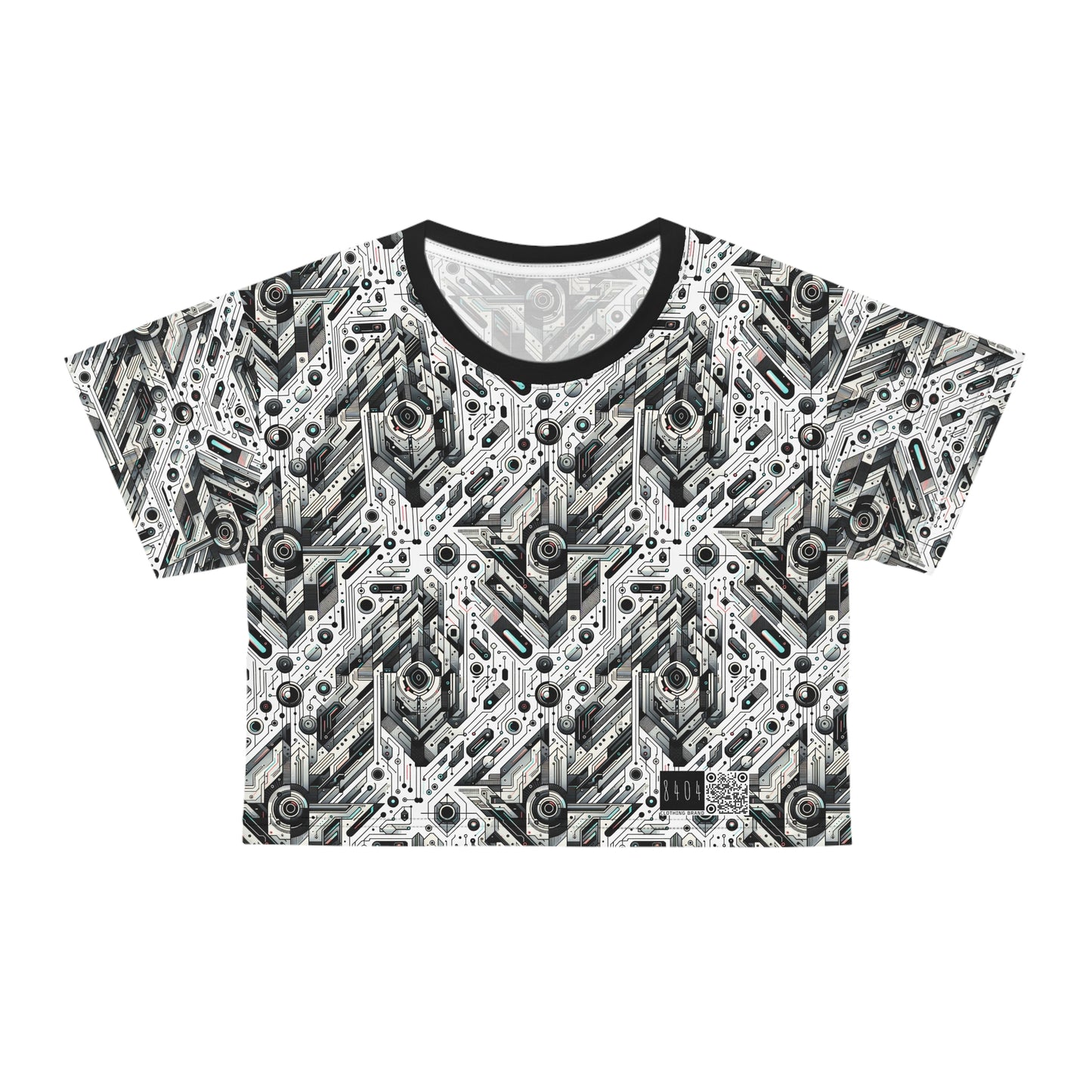 Tech-Infused Streetwear Tech-Forward Minimalism Crop Tee - 8404 Design-51