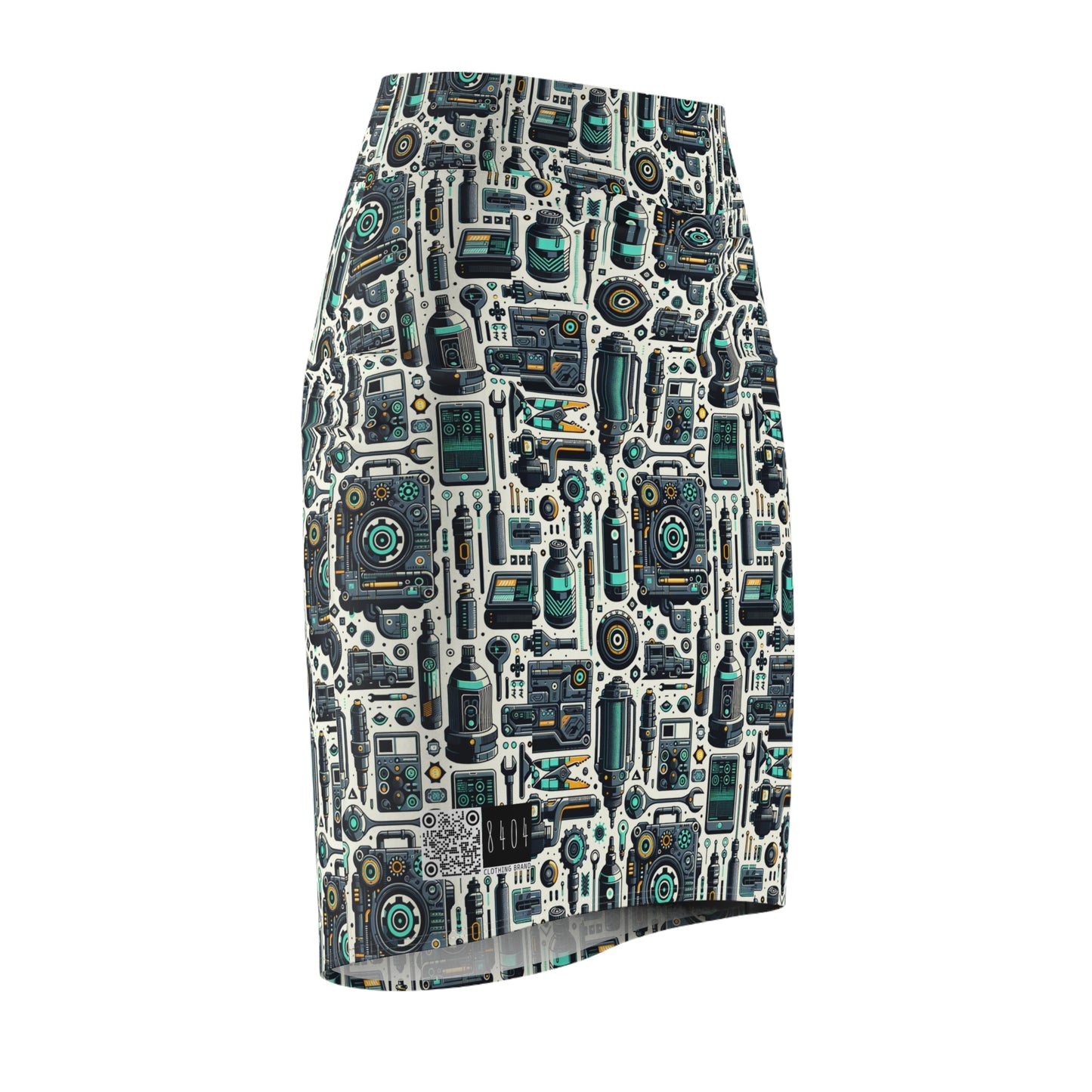 Tech Utility Fusion Modern Tech Streetwear Women's Pencil Skirt - 8404 Design-53