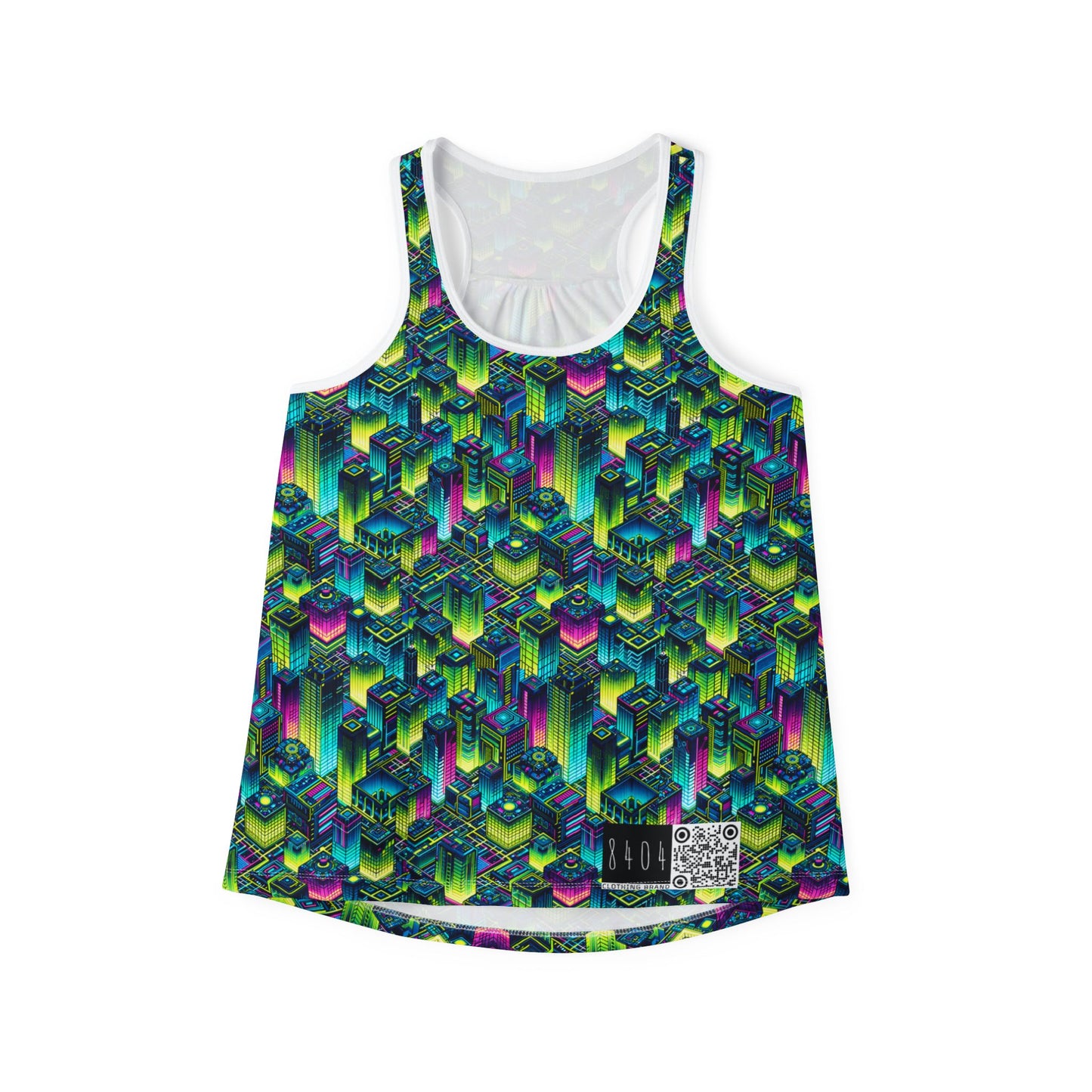 Tech-Infused Neon Tech-Forward Streetwear Women's Tank Top - 8404 Design-65