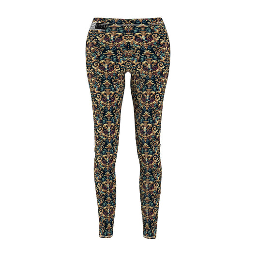 Digital Renaissance Modern Baroque Fusion Women's Cut & Sew Casual Leggings - 8404 Design-57