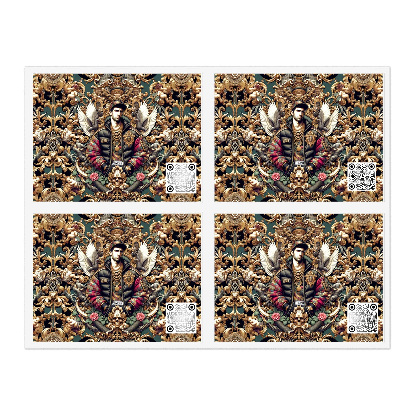 Digital Renaissance Luxurious Streetwear Inspired By Classical Art With a Modern Twist Sticker Sheets - 8404 Design-59