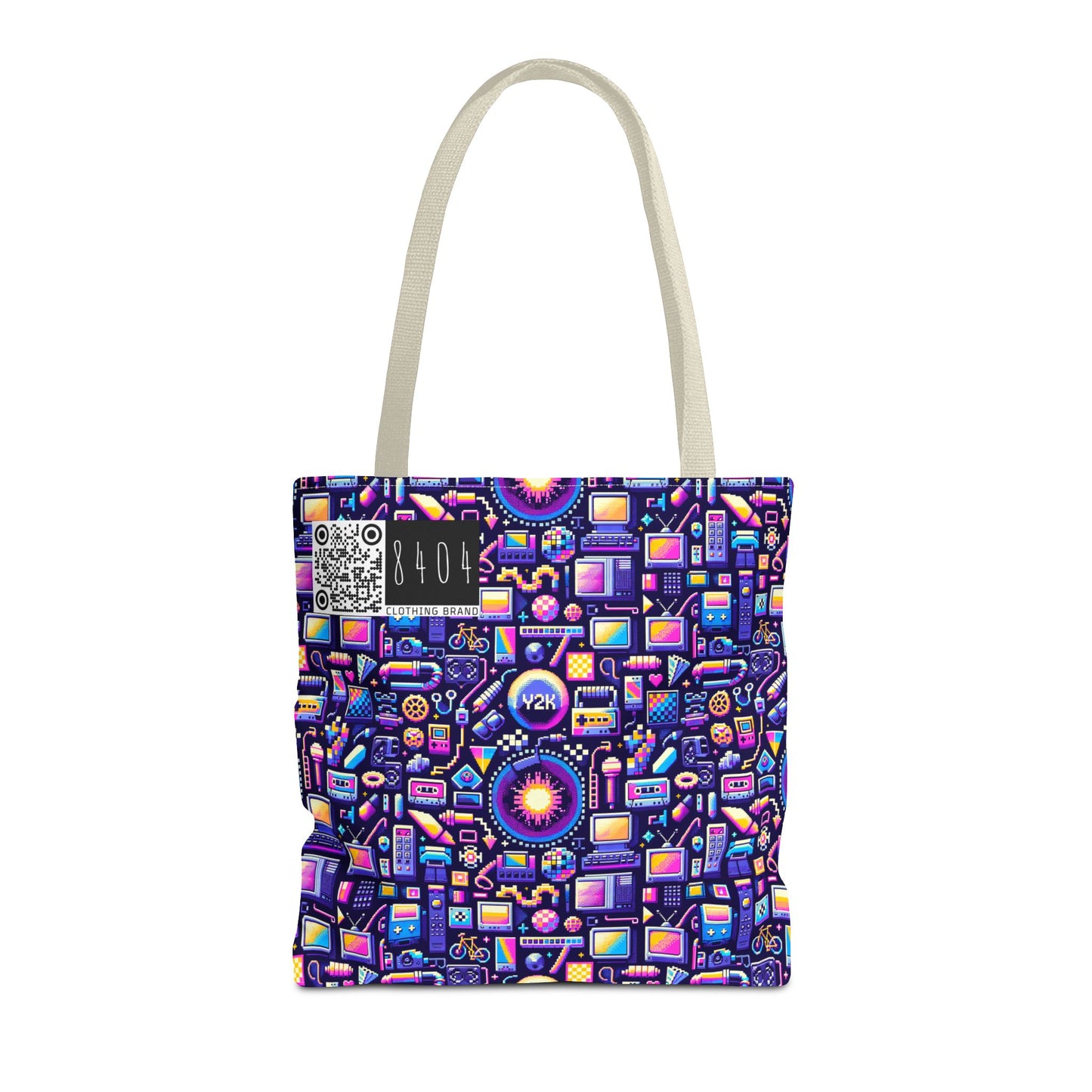 Digital Nostalgia Modern Retro Fusion Tote Bag - 8404 Design-64
