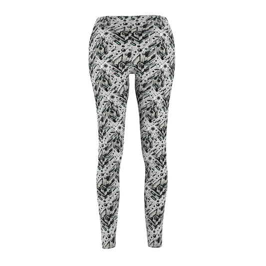 Tech-Infused Streetwear Tech-Forward Minimalism Women's Cut & Sew Casual Leggings - 8404 Design-51