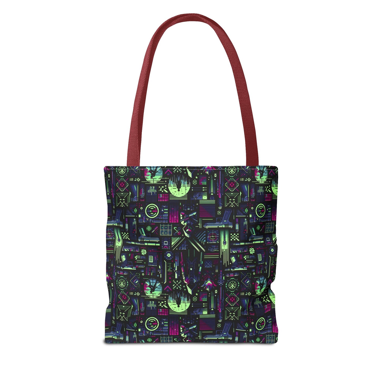 Tech Noir Futuristic Cyberpunk Tote Bag - 8404 Design-63