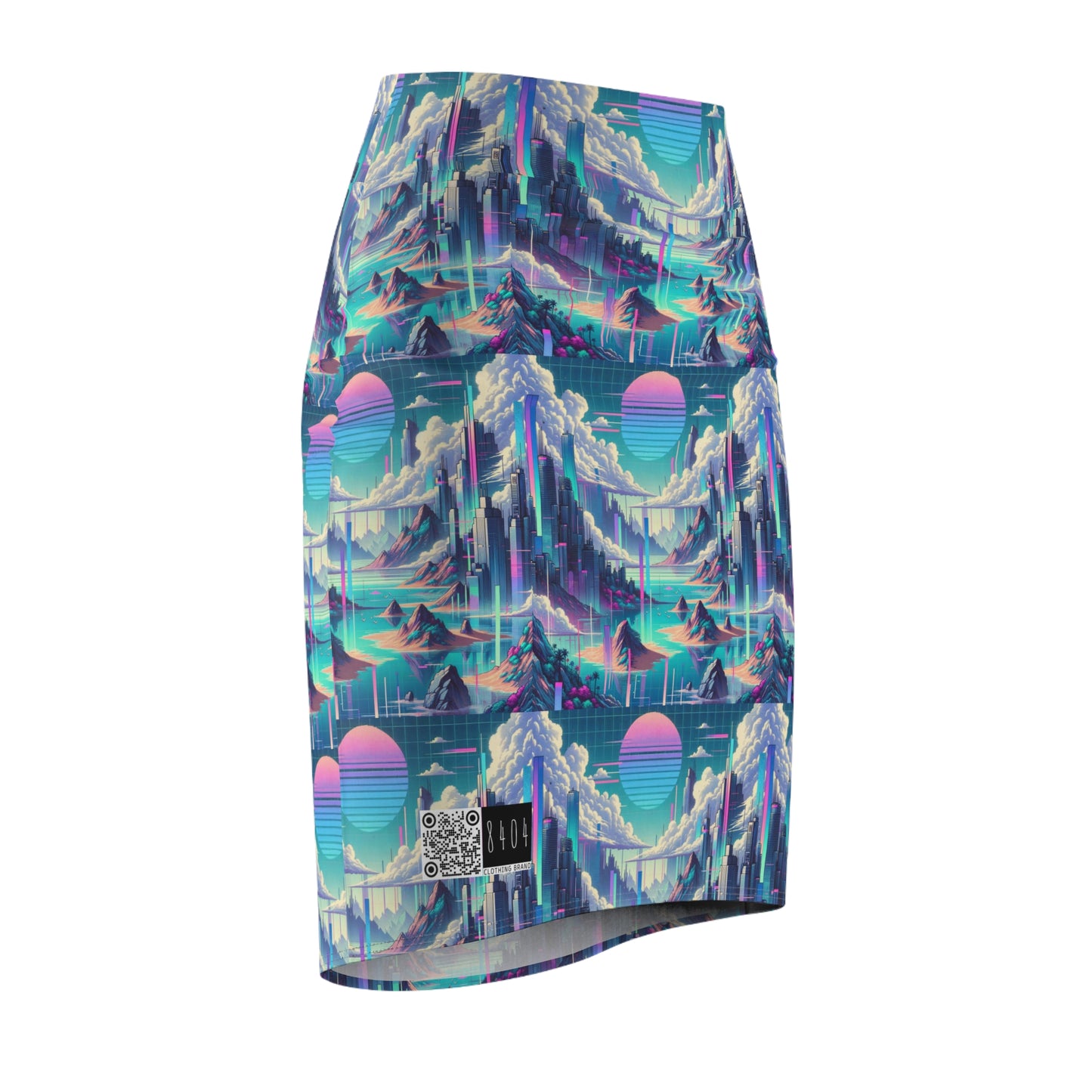 Digital Dreamscapes Digitally-Inspired Streetwear With a Dreamy, Surreal Twist Women's Pencil Skirt - 8404 Design-53