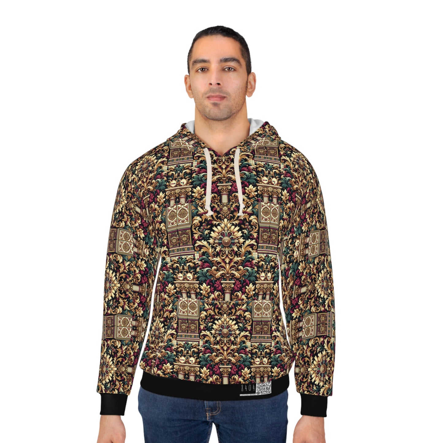 Digital Renaissance Modern Baroque Fusion Pullover Hoodie - 8404 Design-57