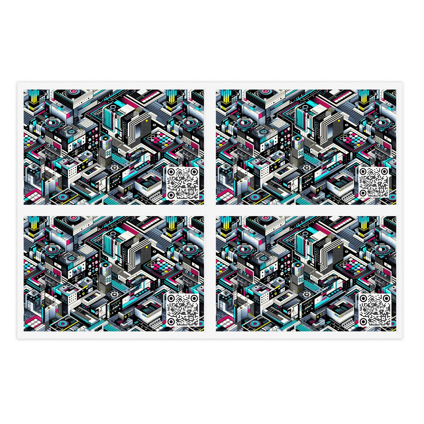 Tech-Forward Graphics Tech-Forward Streetwear Blending Human Creativity With Ai Innovation Sticker Sheets - 8404 Design-47