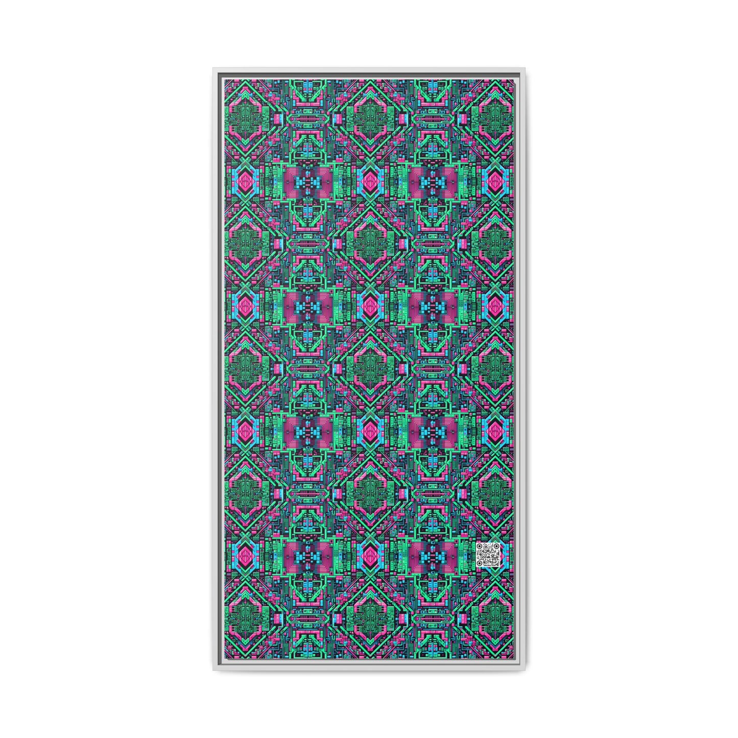 Digital Glitch Vibes Tech-Inspired Streetwear Matte Canvas, Framed (multi-Color) - 8404 Design-71 B