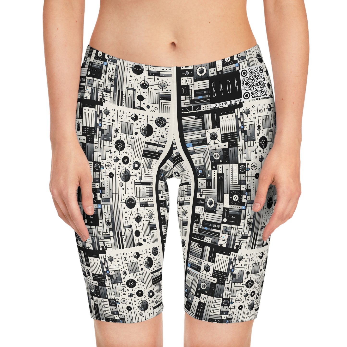Digital Minimalism Minimalist Tech Women's Bike Shorts - 8404 Design-66