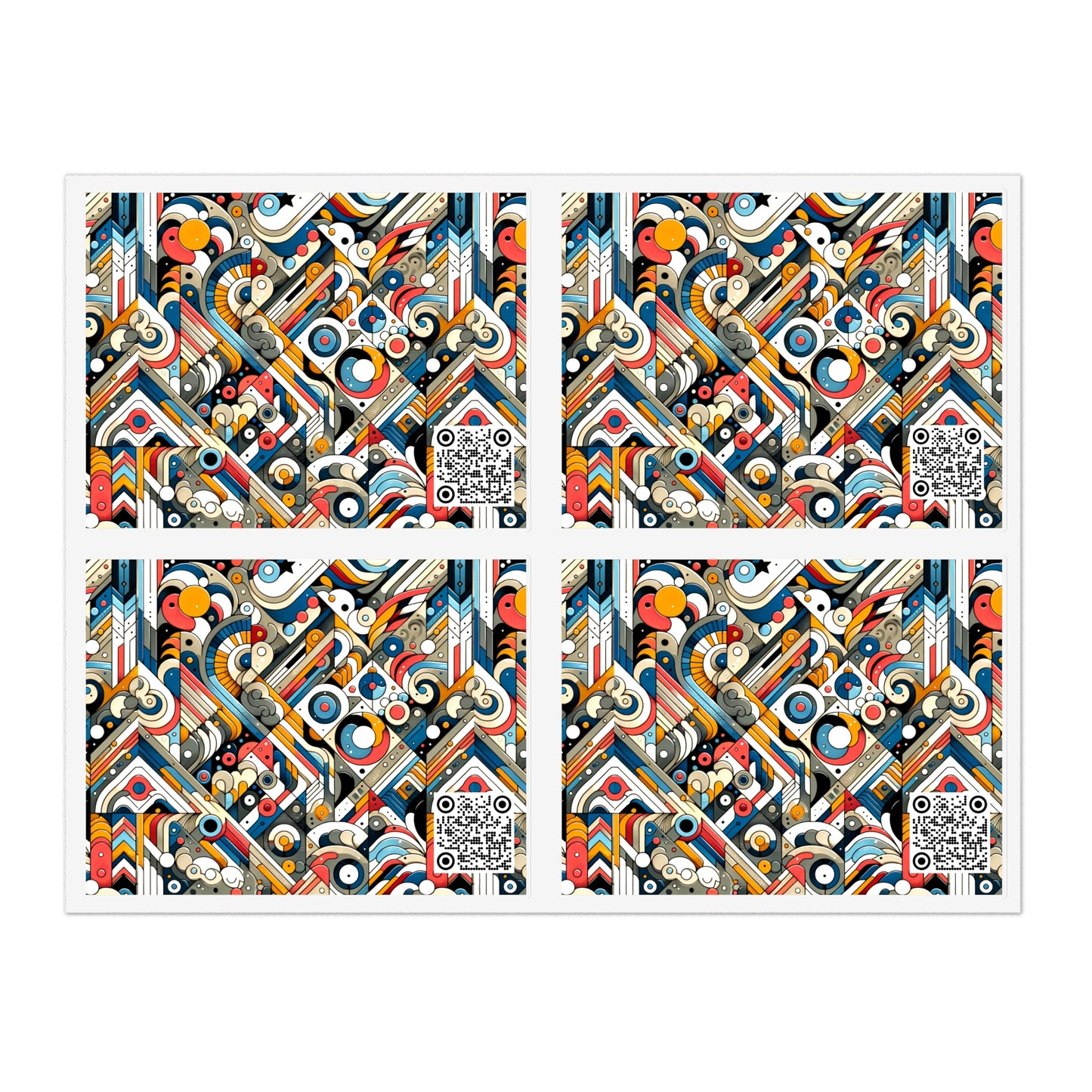 Abstract Graphic Art Modern Artistic Expression Sticker Sheets - 8404 Design-62