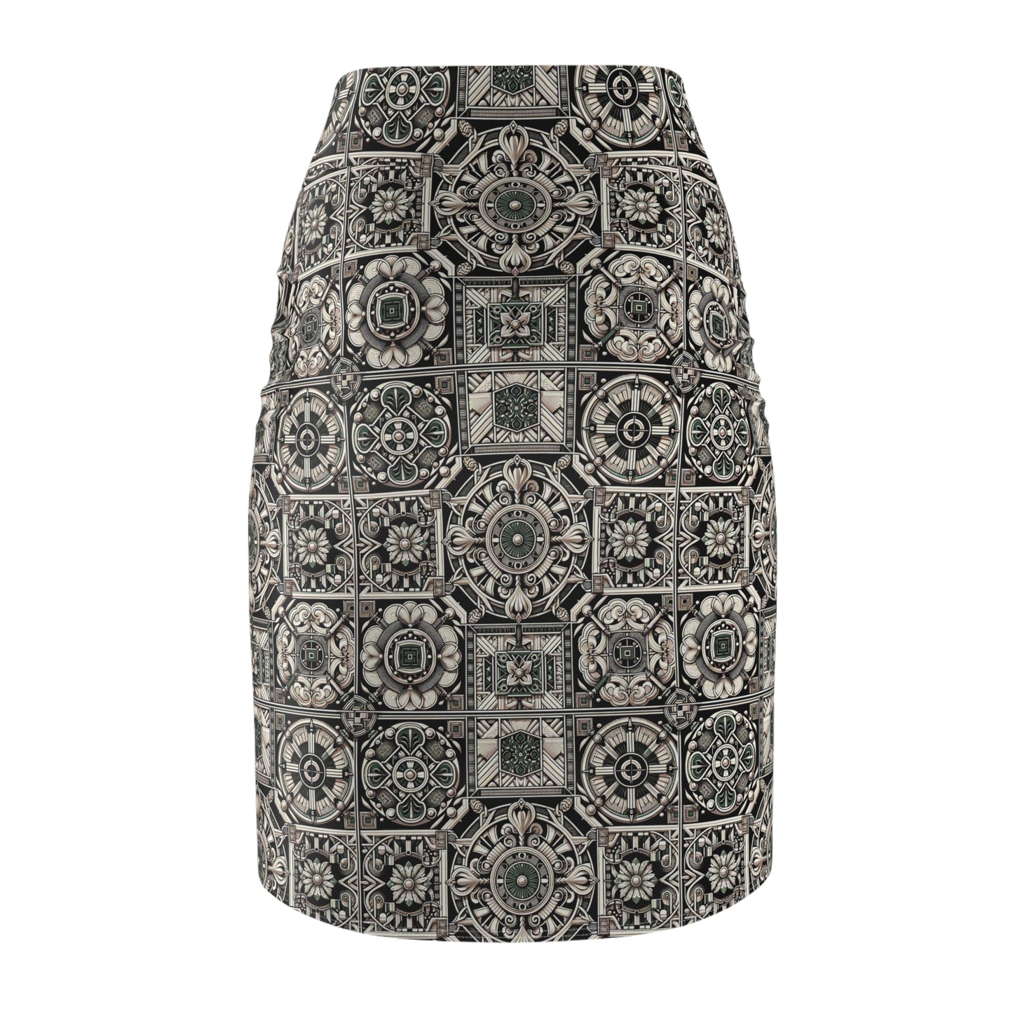 Cyber Garden Party Tech Garden Extravaganza Women's Pencil Skirt - 8404 Design-45