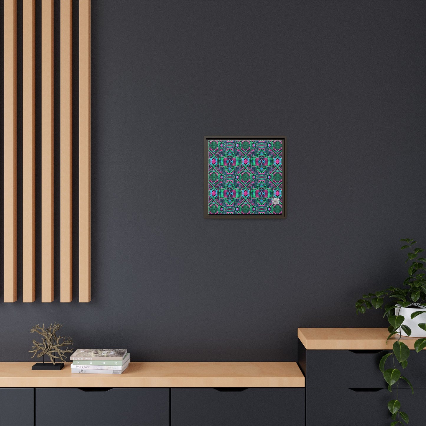 Digital Glitch Vibes Tech-Inspired Streetwear Matte Canvas, Framed (multi-Color) - 8404 Design-71 B