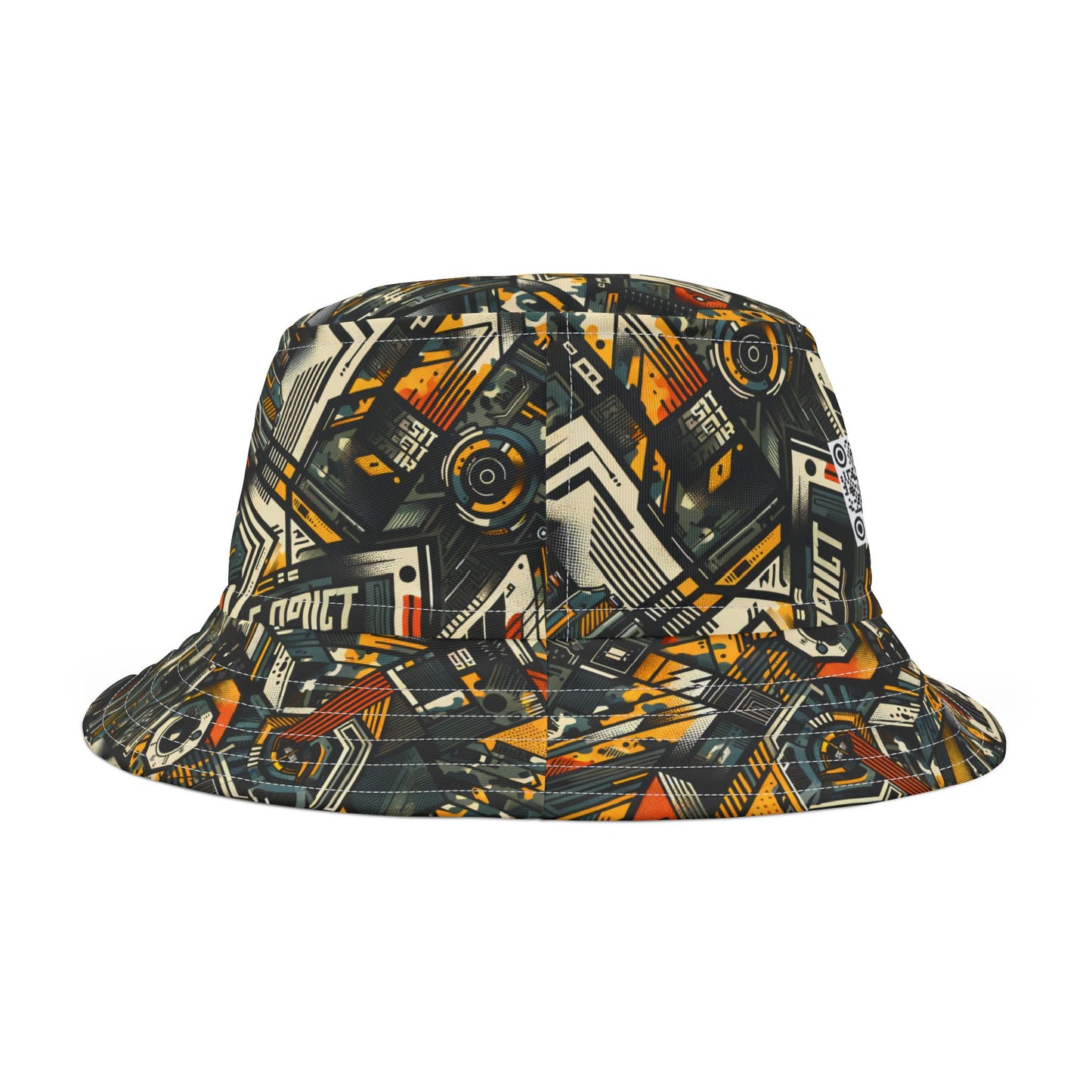 Digital Punk Futuristic Grunge Bucket Hat - 8404 Design-49