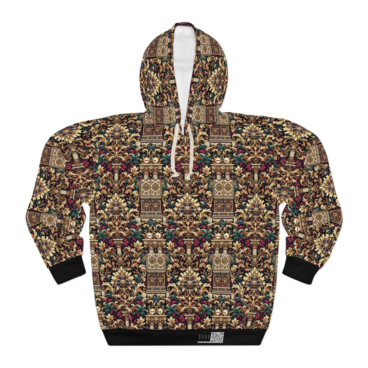 Digital Renaissance Modern Baroque Fusion Pullover Hoodie - 8404 Design-57