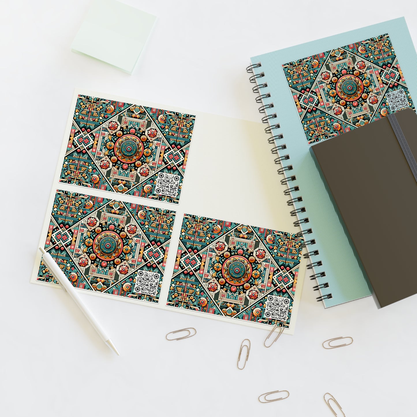 Cultural Fusion Tech Blend of Cultural Heritage With Tech-Inspired Elements Sticker Sheets - 8404 Design-74