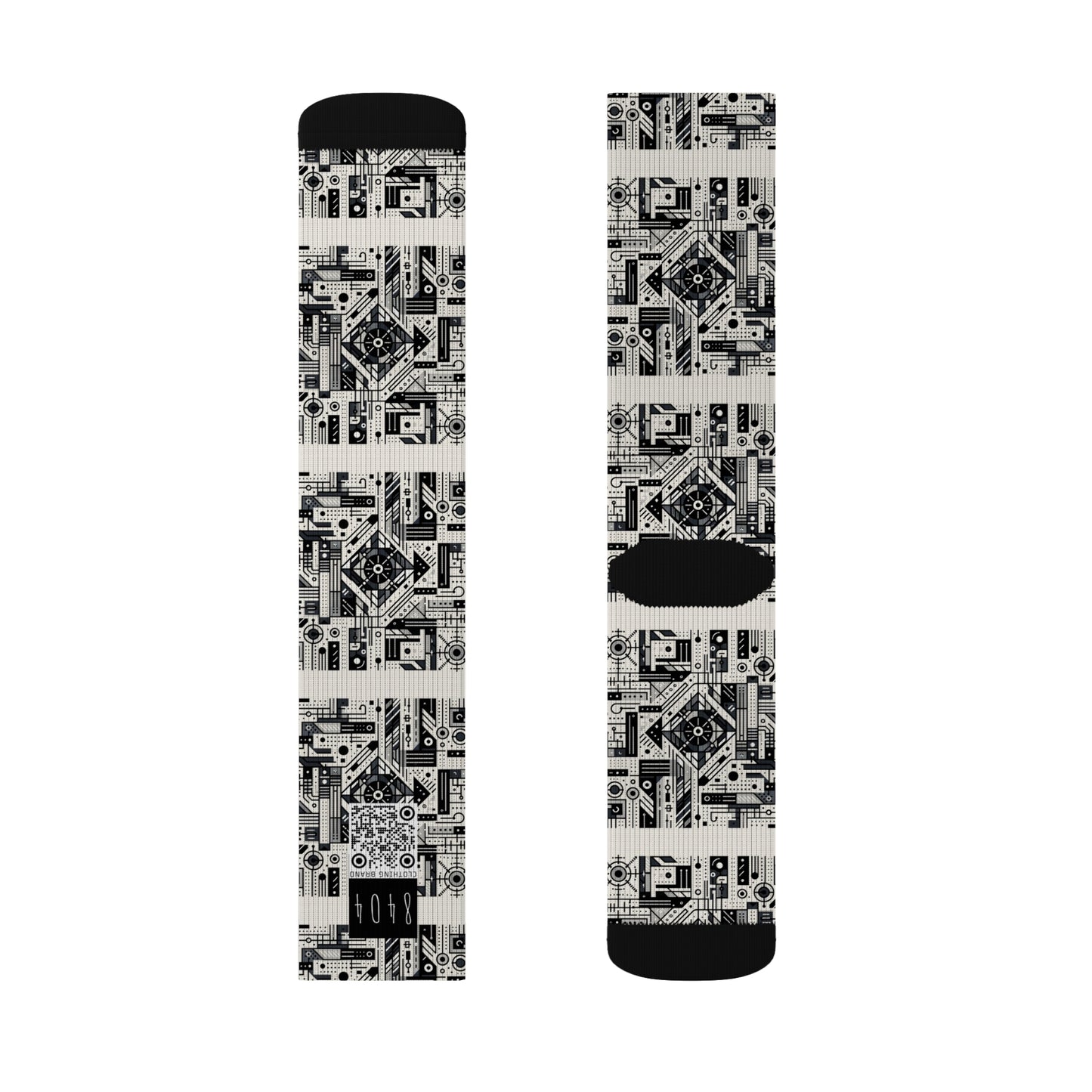Digital Minimalism Minimalist Tech Sublimation Socks - 8404 Design-47