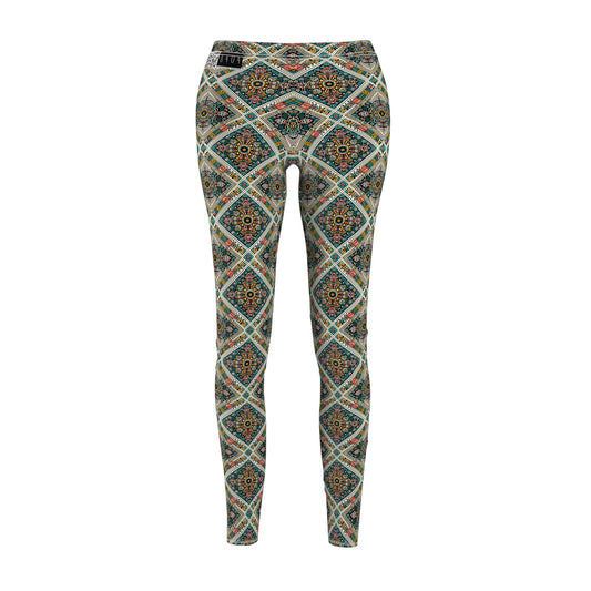 Cultural Fusion Tech Blend of Cultural Heritage With Tech-Inspired Elements Women's Cut & Sew Casual Leggings - 8404 Design-64
