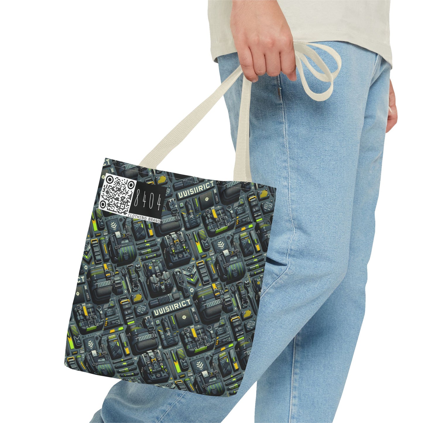 Tech Utility Streetwear Futuristic Tech-Forward Tote Bag - 8404 Design-47