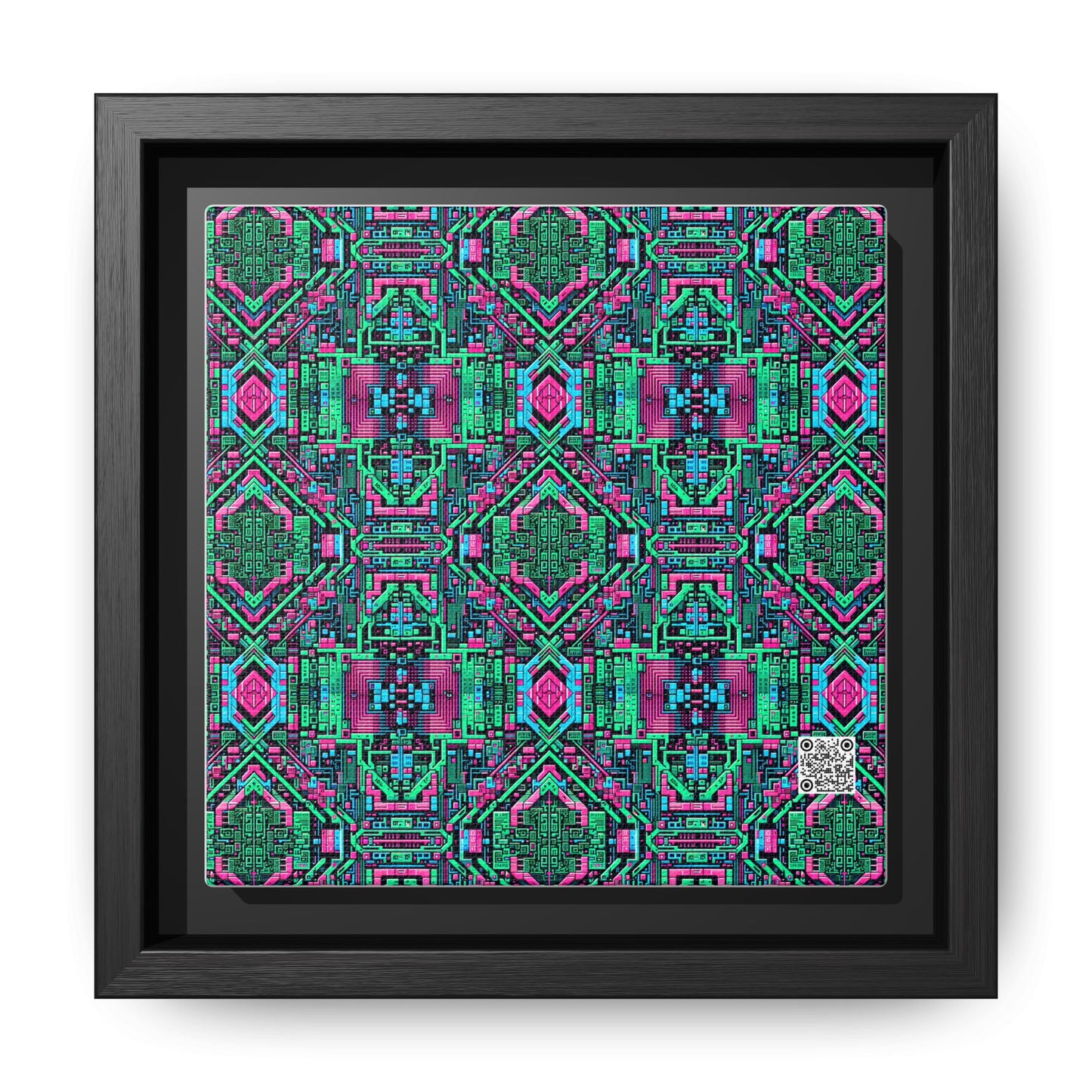 Digital Glitch Vibes Tech-Inspired Streetwear Matte Canvas, Framed (multi-Color) - 8404 Design-71 B