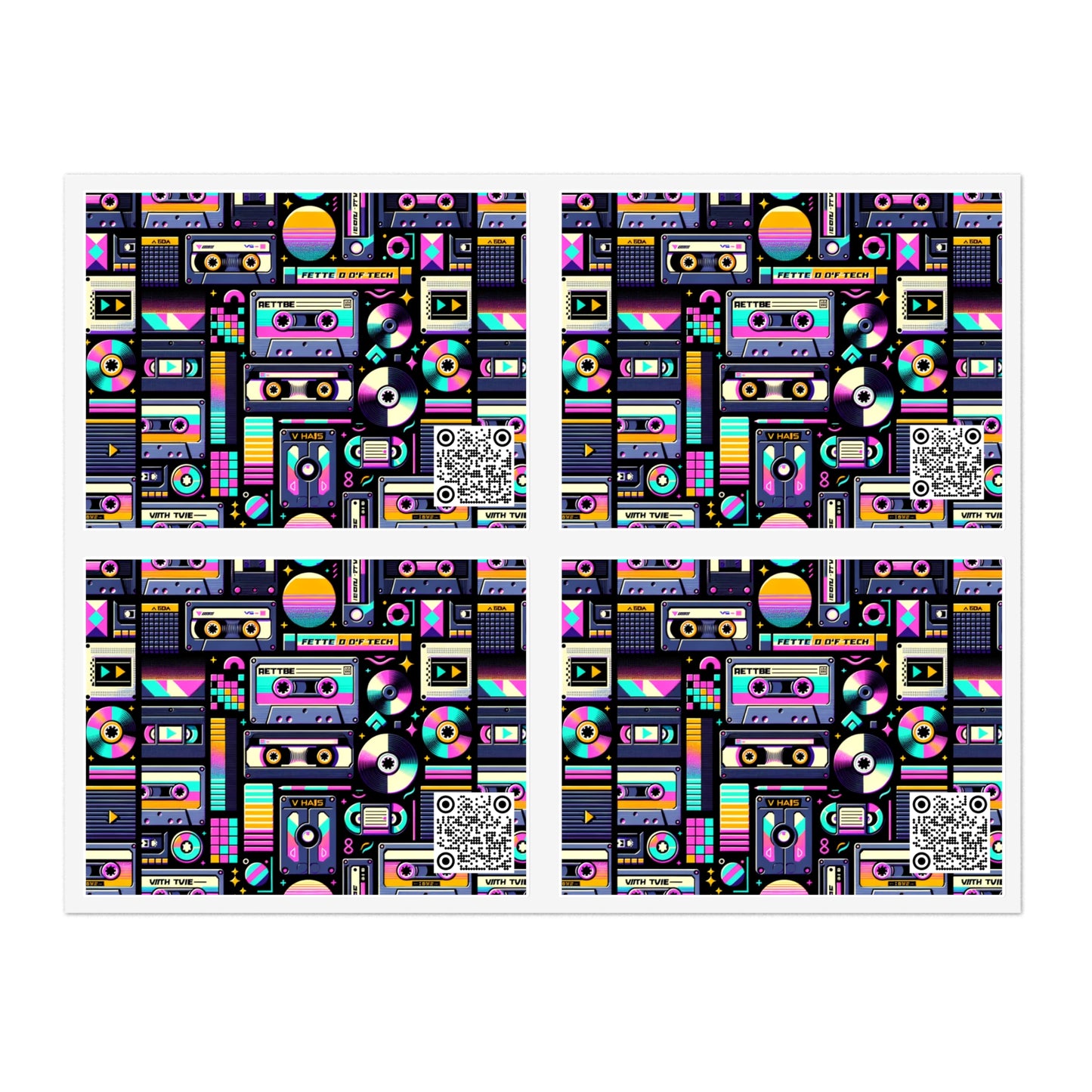 Digital Nostalgia Tech-Inspired Retro Fusion Sticker Sheets - 8404 Design-48