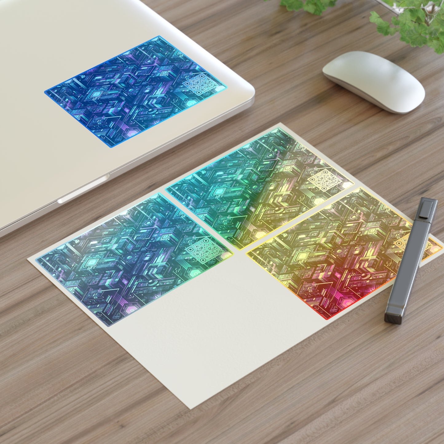 Tech Noir Aesthetics Tech-Forward Urban Dystopia Sticker Sheets - 8404 Design-43