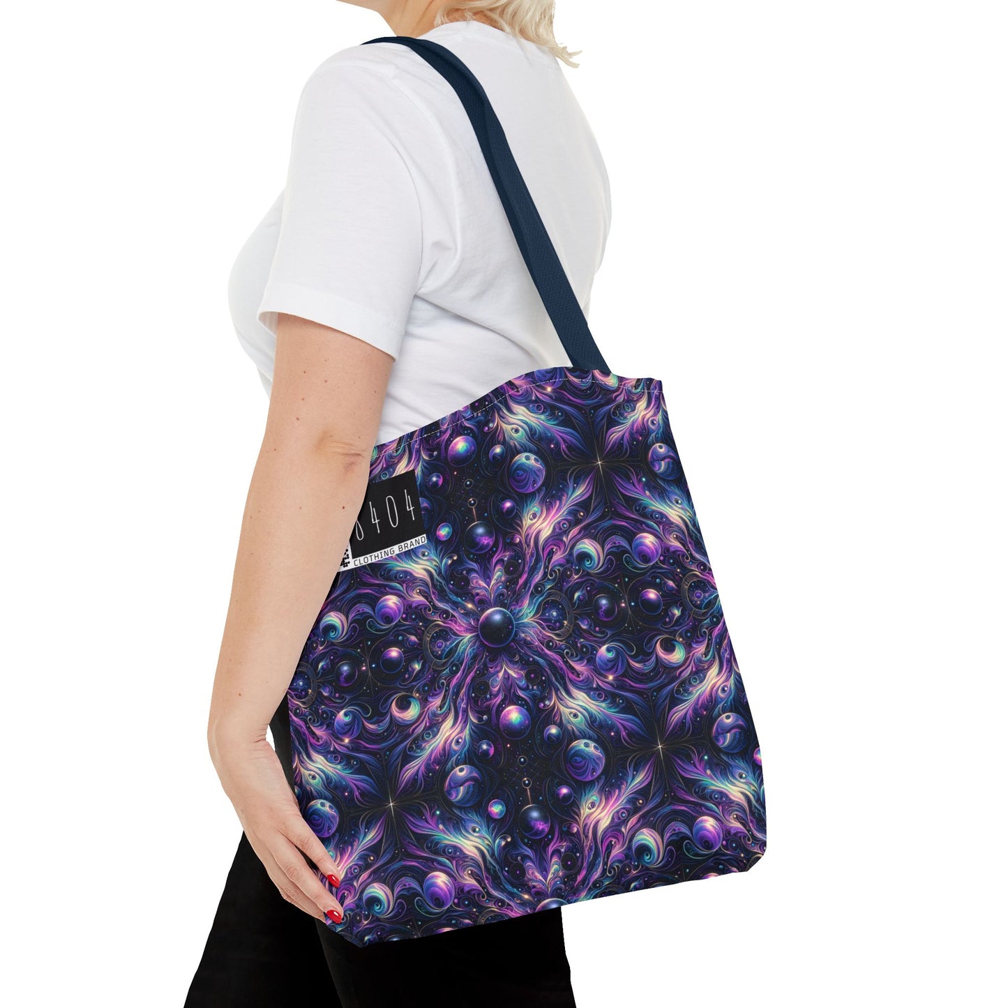 Galactic Hues Tech-Forward Cosmic Fusion Tote Bag - 8404 Design-41