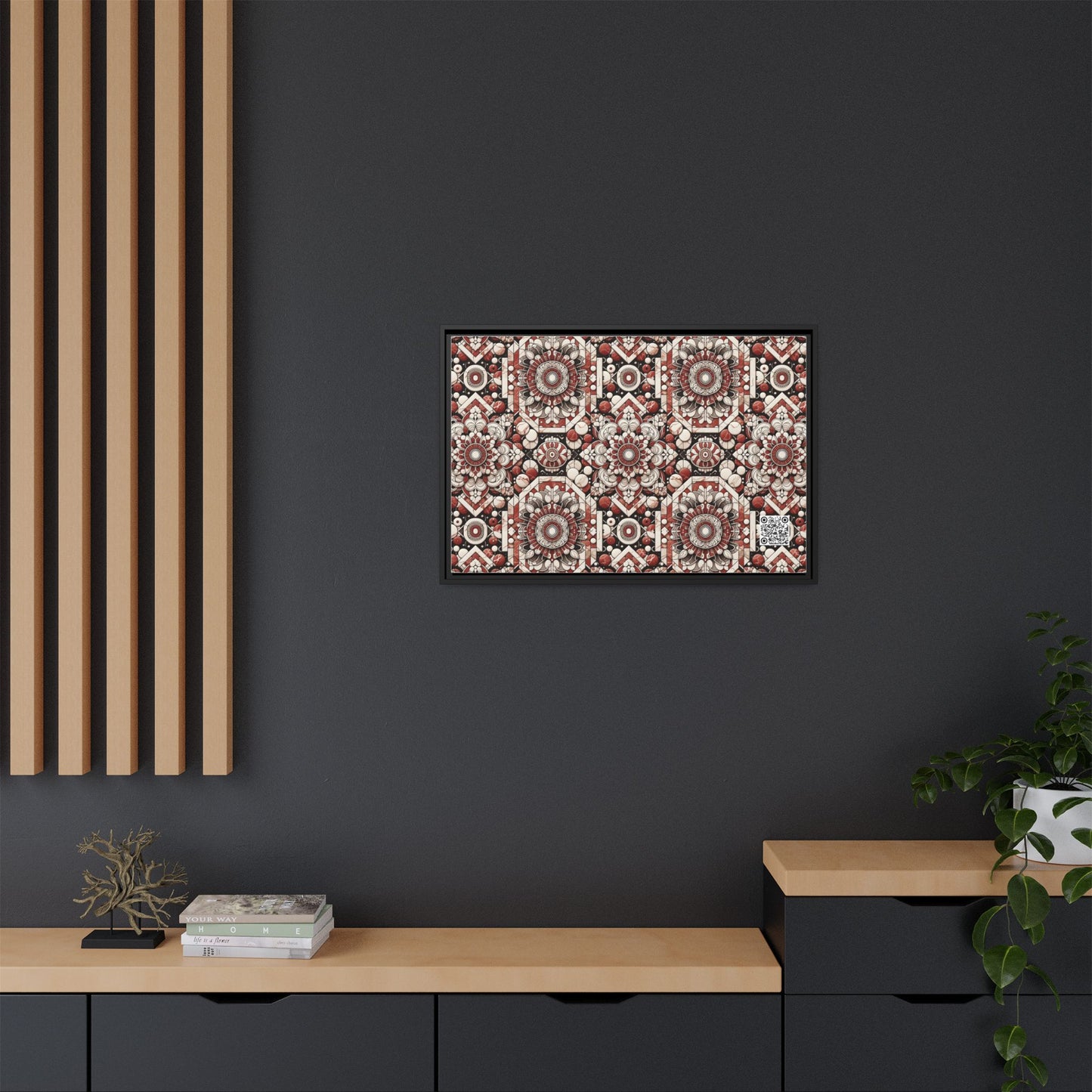 Neo Jomon Sculptural Aesthetics Artisanal Streetwear Matte Canvas, Framed (multi-Color) - 8404 Design-55 A