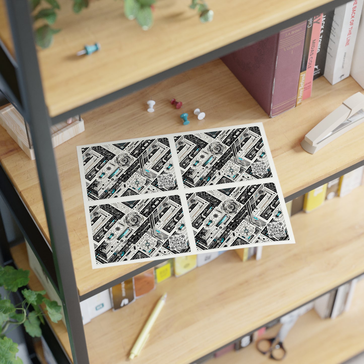 Tech-Infused Streetwear Tech-Forward Minimalism Sticker Sheets - 8404 Design-63