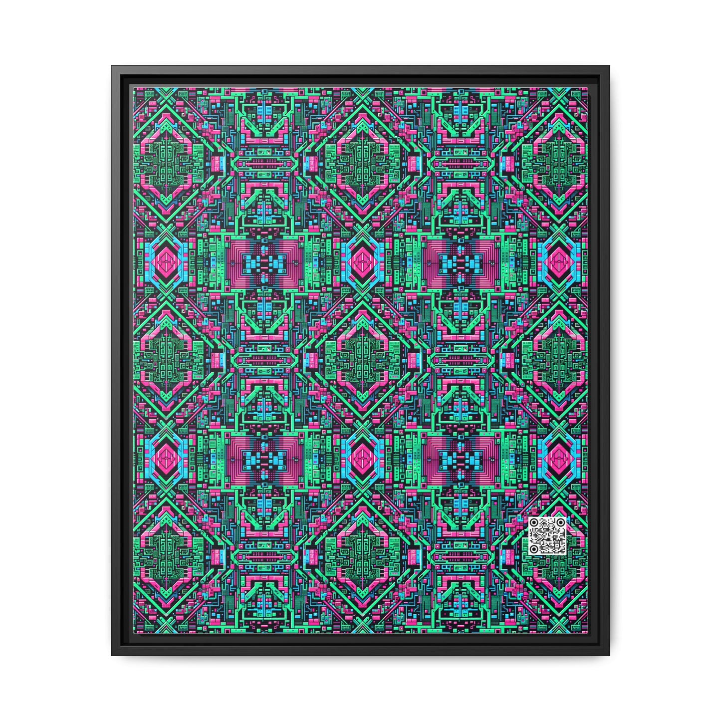 Digital Glitch Vibes Tech-Inspired Streetwear Matte Canvas, Framed (multi-Color) - 8404 Design-71 B