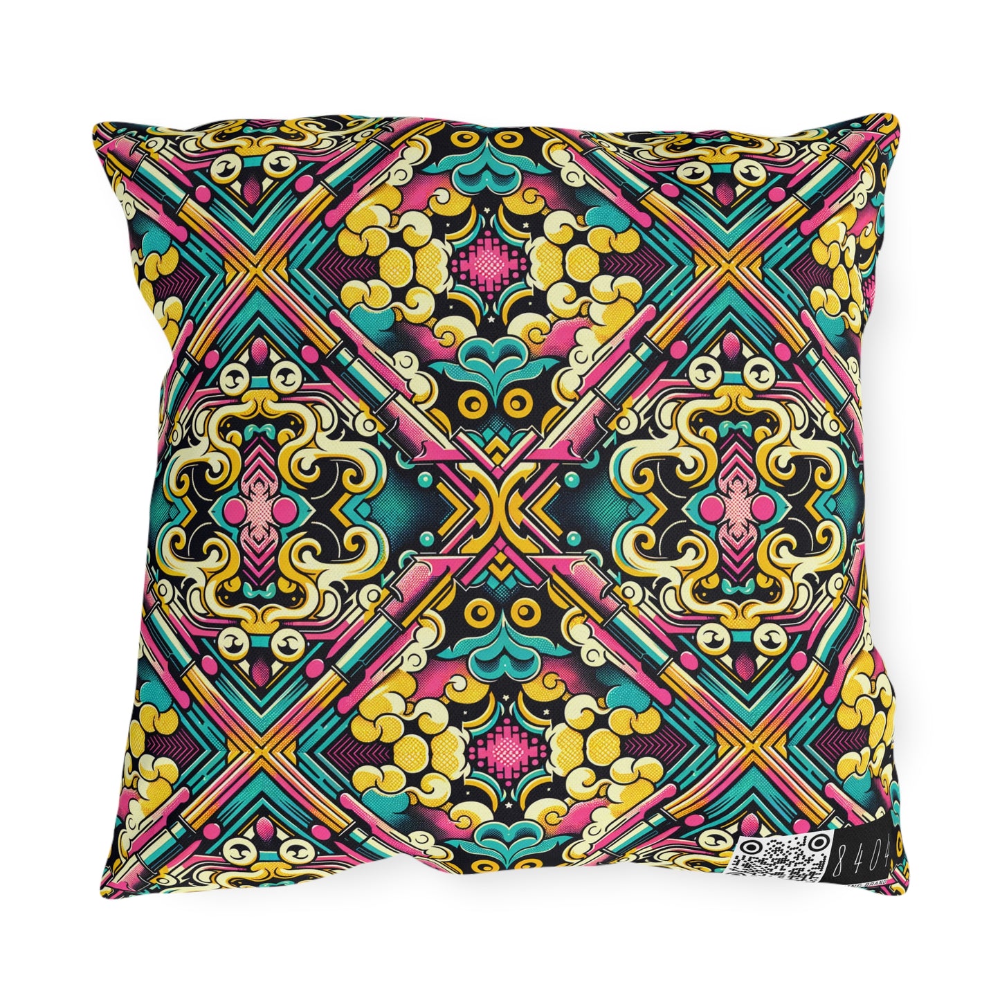 Neon Pop Art Revival Pop Culture Retro Outdoor Pillow - 8404 Design-59