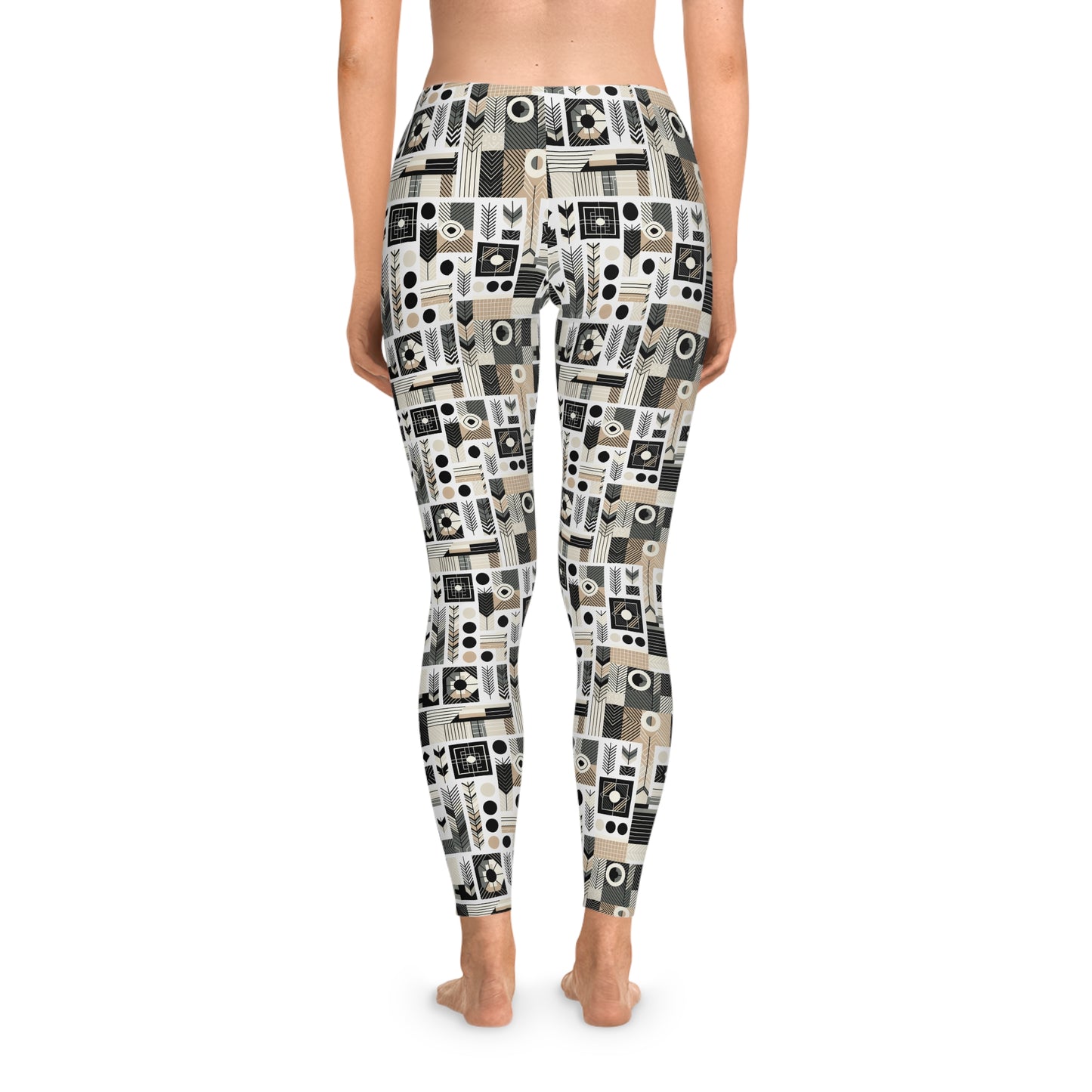 Elevated Athleisure Modern Sophistication With Sporty Elements Stretch Leggings - 8404 Design-57