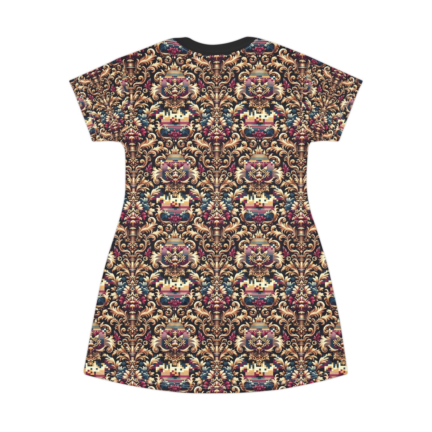 Digital Renaissance Modern Baroque Fusion T-Shirt Dress - 8404 Design-53