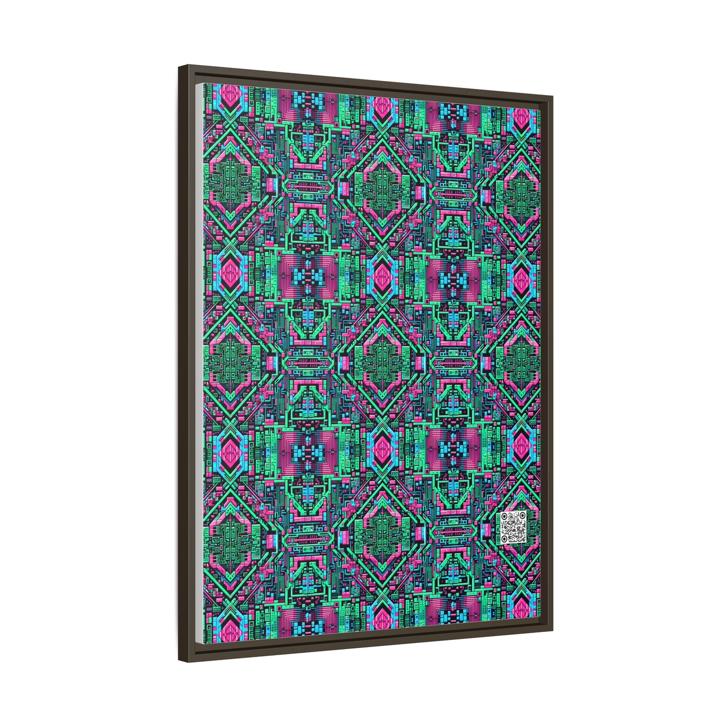 Digital Glitch Vibes Tech-Inspired Streetwear Matte Canvas, Framed (multi-Color) - 8404 Design-71 A