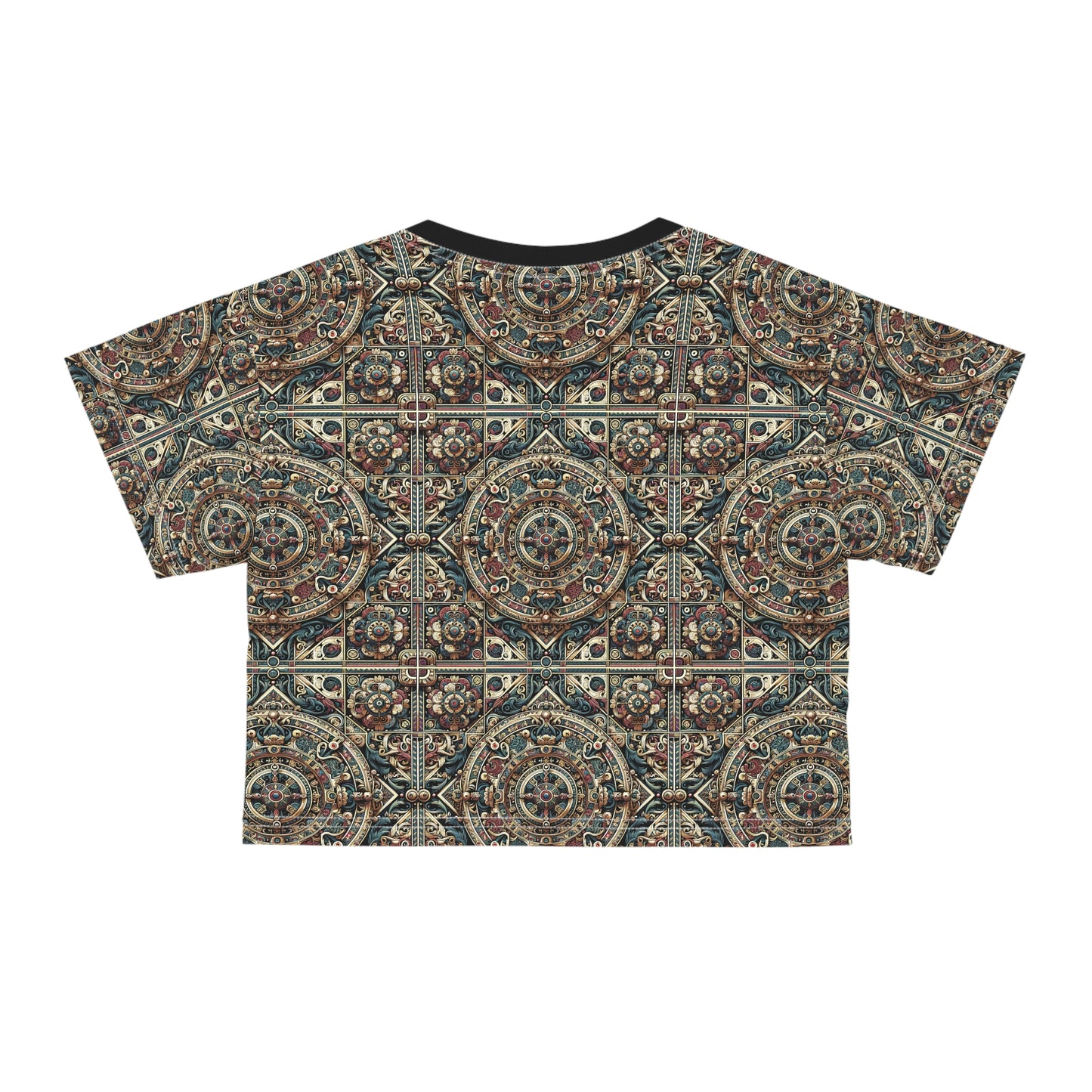 Urban Renaissance Historical Fusion With Street Edge Crop Tee - 8404 Design-57