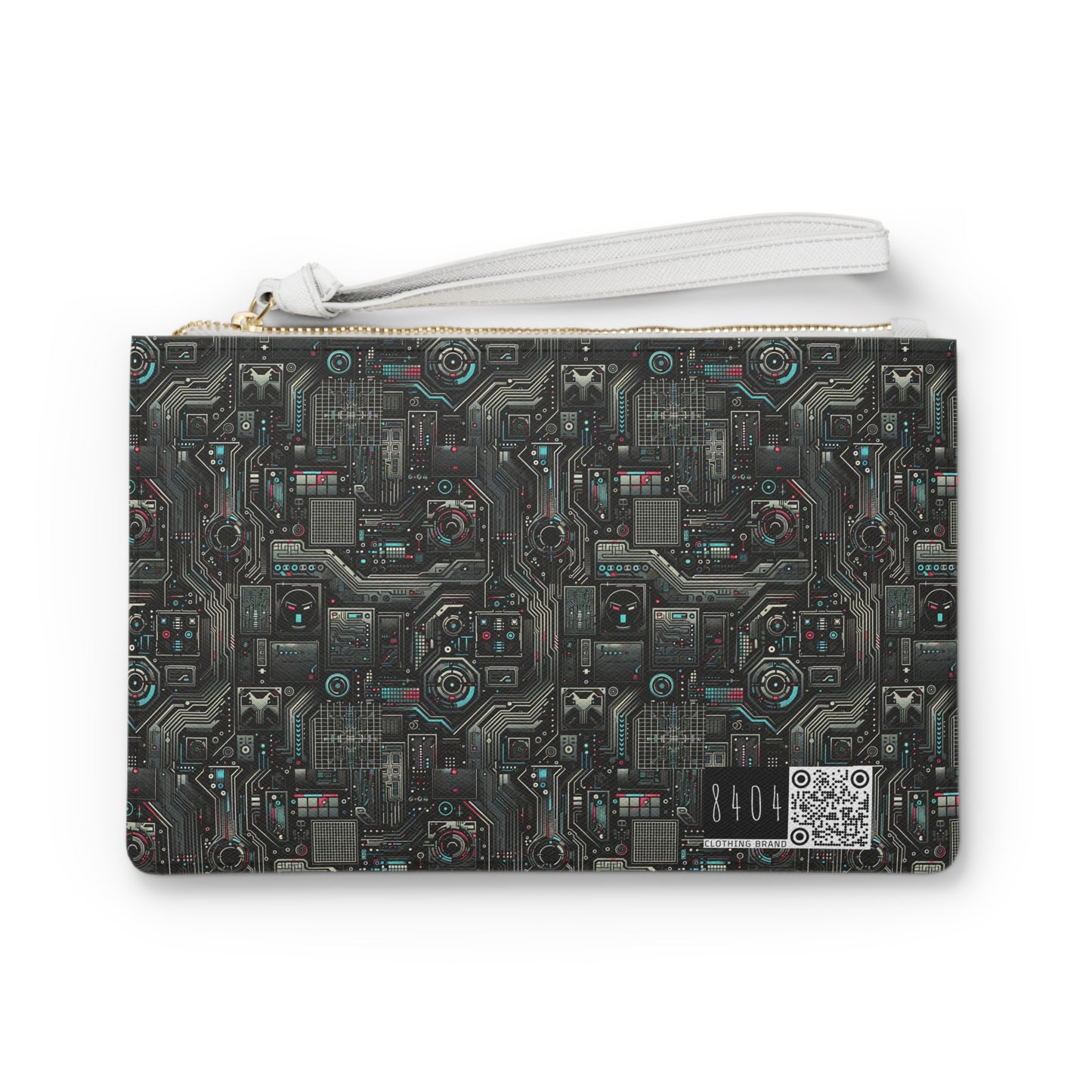 Tech Noir Aesthetics Sleek Tech Streetwear Clutch Bag - 8404 Design-52