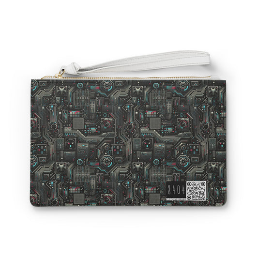Tech Noir Aesthetics Sleek Tech Streetwear Clutch Bag - 8404 Design-52