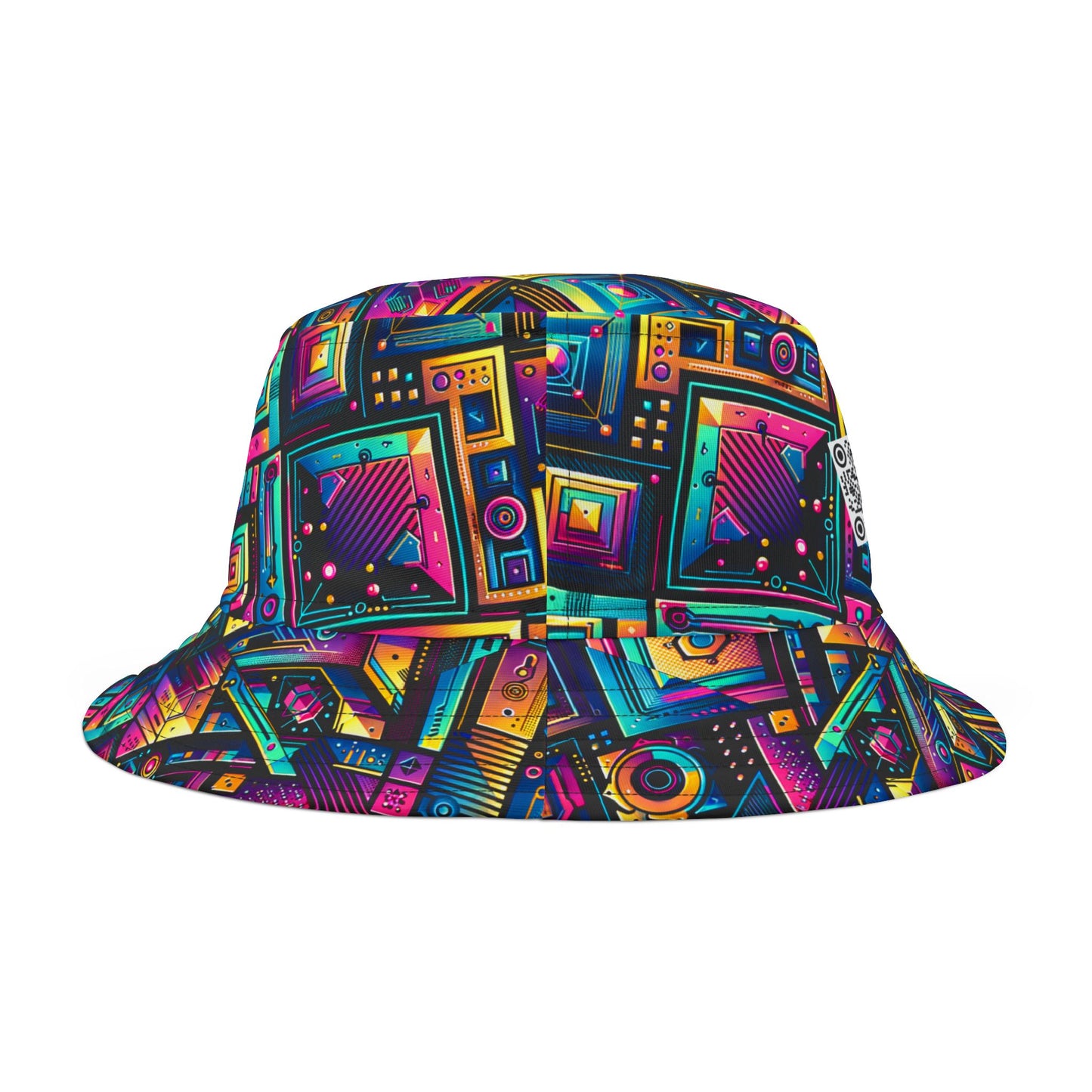 Tech-Inspired Graphics Cyberpunk Cool Bucket Hat - 8404 Design-46