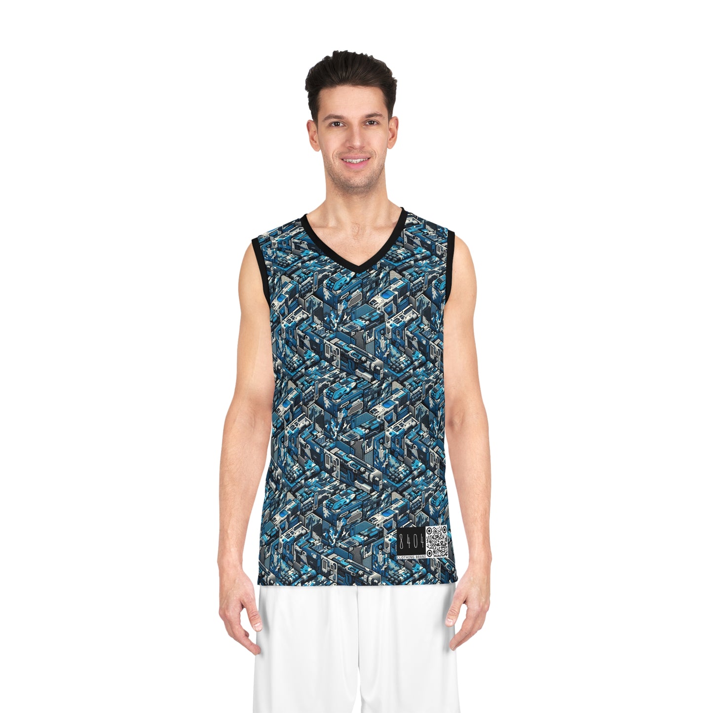Tech Urban Camo Tech-Forward Streetwear With a Futuristic Military Edge Basketball Jersey - 8404 Design-51