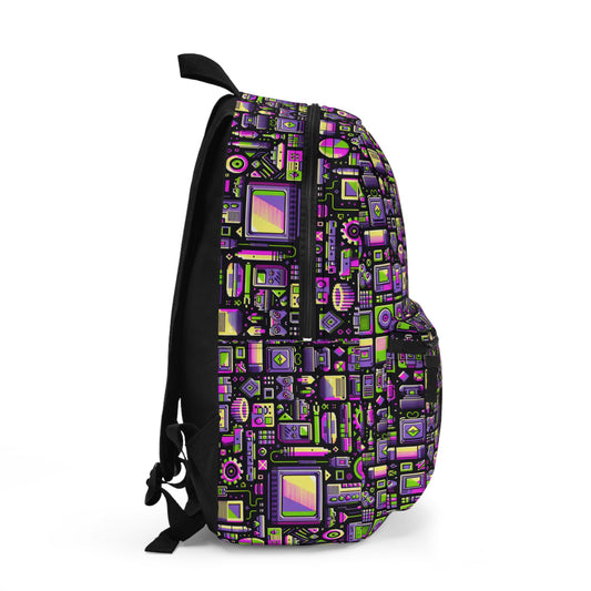 Digital Nostalgia Remix Modern Vintage Fusion Backpack - 8404 Design-67