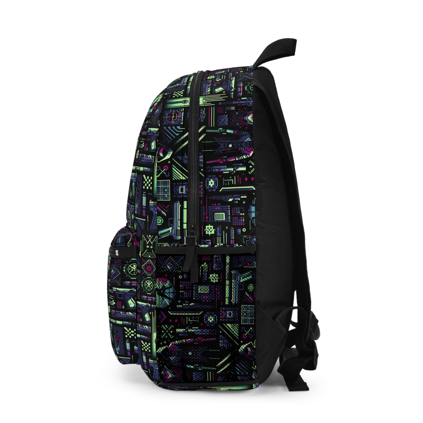 Tech Noir Futuristic Cyberpunk Backpack - 8404 Design-63
