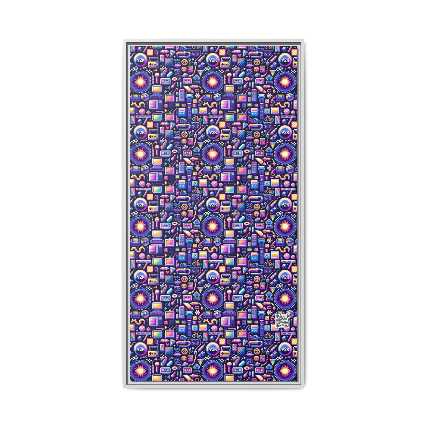 Digital Nostalgia Modern Retro Fusion Matte Canvas, Framed (multi-Color) - 8404 Design-64 B